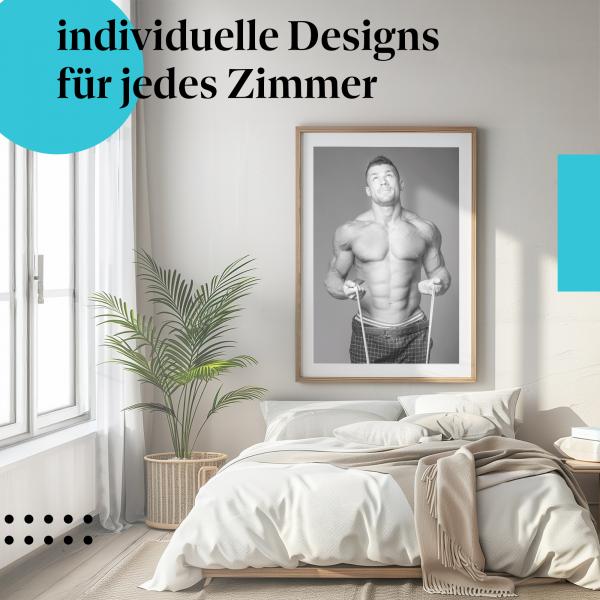 Schlafzimmer Deko: Fitness mit "Krafttraining" Poster